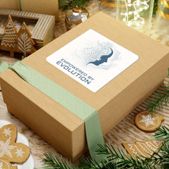 Empowered by Evolution Sticker — Tech Circuit Brain Kiss-Cut Sticker