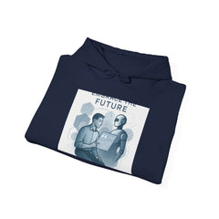 Hoodie - Embracing the Future Vintage Tech Illustration Hoodie
