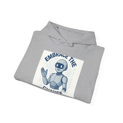Hoodie — "Embrace the Future" Robot Graphic Pullover