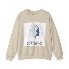 Evolution Empowered Crewneck Sweatshirt — Tech Circuit Brain Graphic