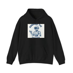 Hoodie — "Embrace the Future" Robot Graphic Pullover