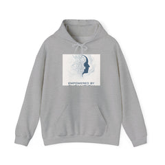 Empowered By Mindfulness Hoodie — Abstract Brain Silhouette Mental Health Awareness Sweatshirt