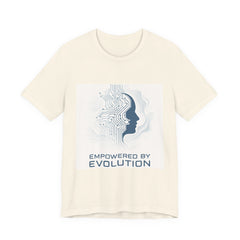 Empowered by Evolution Tee — Futuristic Tech AI Graphic T-Shirt