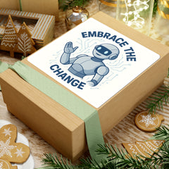 Embrace the Change Robot Sticker