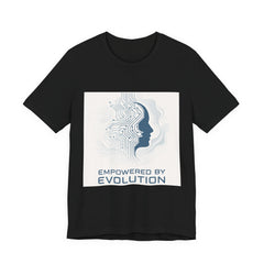 Empowered by Evolution Tee — Futuristic Tech AI Graphic T-Shirt