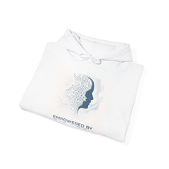 Empowered By Mindfulness Hoodie — Abstract Brain Silhouette Mental Health Awareness Sweatshirt