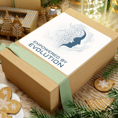 Empowered by Evolution Sticker — AI Circuit Brain Kiss-Cut Decal