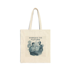 Tote Bag — "Embrace the Future" Robot & Human Tech Tote