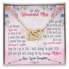Interlocking Hearts Necklace Happy Mother's Day From Daughter