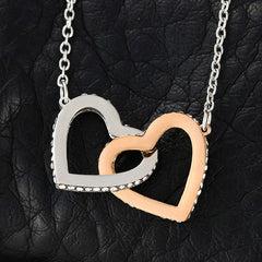 Interlocking Hearts Necklace-To My Beautiful Wife