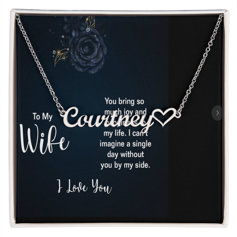 To My Wife Signature Necklace.