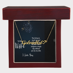 To My Wife Signature Necklace.