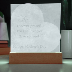 For Mom Acrylic Engraved Heart
