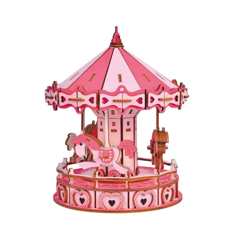 3D Carousel Horse Wooden Jigsaw Puzzle Model Kit
